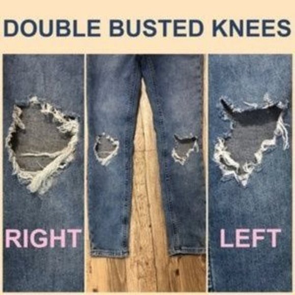 Free People High Rise Busted Knee Skinny Jean - Picture 5 of 6